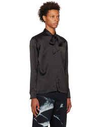 Chemise à manches longues noire Dries Van Noten