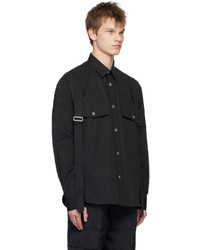 Chemise à manches longues noire Balmain