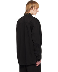 Chemise à manches longues noire Dries Van Noten