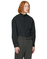 Chemise à manches longues noire Lemaire