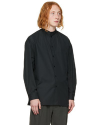 Chemise à manches longues noire Lemaire