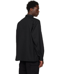 Chemise à manches longues noire Nanamica