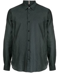 Chemise à manches longues noire BOSS