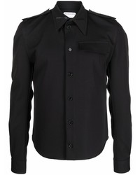 Chemise à manches longues noire Bottega Veneta