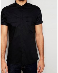 Chemise à manches longues noire Asos