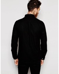 Chemise à manches longues noire Asos