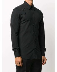 Chemise à manches longues noire Alexander McQueen