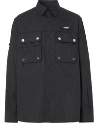 Chemise à manches longues noire Burberry