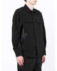 Chemise à manches longues noire Sacai