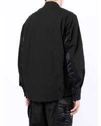 Chemise à manches longues noire Sacai