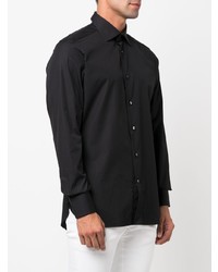 Chemise à manches longues noire Zegna