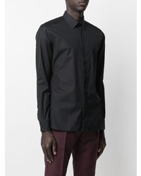 Chemise à manches longues noire Ermenegildo Zegna