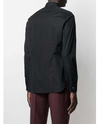 Chemise à manches longues noire Ermenegildo Zegna