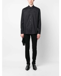 Chemise à manches longues noire Karl Lagerfeld