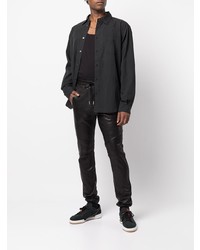 Chemise à manches longues noire John Elliott