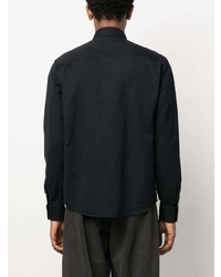 Chemise à manches longues noire Zegna