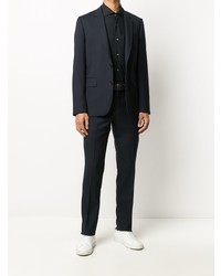 Chemise à manches longues noire Corneliani