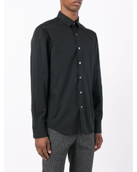 Chemise à manches longues noire Lanvin