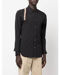 Chemise à manches longues noire Alexander McQueen