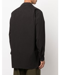 Chemise à manches longues noire Lemaire