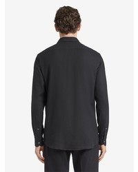 Chemise à manches longues noire Ermenegildo Zegna