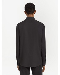 Chemise à manches longues noire Zegna