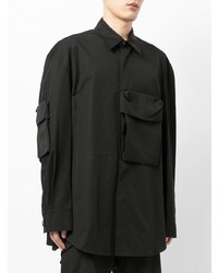 Chemise à manches longues noire Wooyoungmi