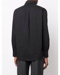 Chemise à manches longues noire Lemaire