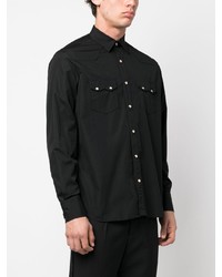 Chemise à manches longues noire Lardini