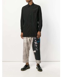 Chemise à manches longues noire Yohji Yamamoto