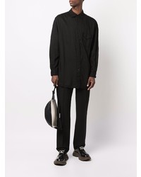 Chemise à manches longues noire Yohji Yamamoto