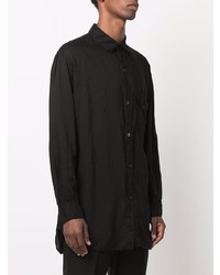 Chemise à manches longues noire Yohji Yamamoto