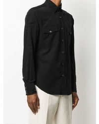 Chemise à manches longues noire Tom Ford