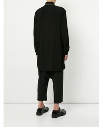 Chemise à manches longues noire Yohji Yamamoto