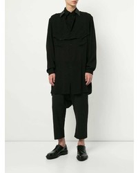 Chemise à manches longues noire Yohji Yamamoto