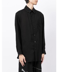 Chemise à manches longues noire Yohji Yamamoto