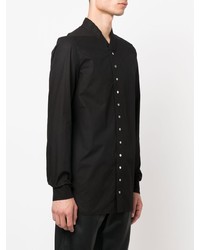 Chemise à manches longues noire Rick Owens