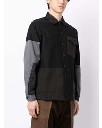 Chemise à manches longues noire Maharishi