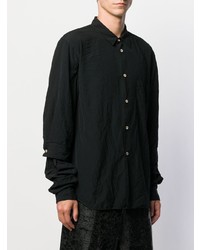 Chemise à manches longues noire Comme Des Garcons Homme Plus