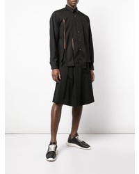 Chemise à manches longues noire Comme Des Garcons Homme Plus