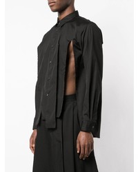 Chemise à manches longues noire Comme Des Garcons Homme Plus