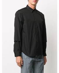 Chemise à manches longues noire Comme Des Garcons Homme Plus