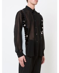 Chemise à manches longues noire Comme Des Garcons Homme Plus