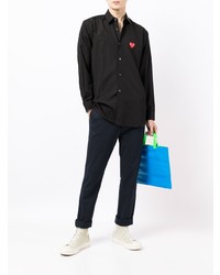 Chemise à manches longues noire Comme Des Garcons Play