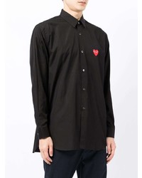 Chemise à manches longues noire Comme Des Garcons Play