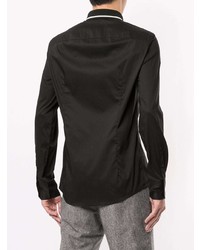 Chemise à manches longues noire Emporio Armani