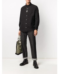 Chemise à manches longues noire Sacai