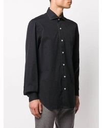 Chemise à manches longues noire Barba