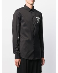 Chemise à manches longues noire Moschino