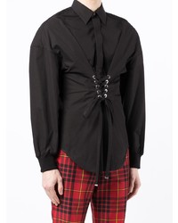 Chemise à manches longues noire Alexander McQueen